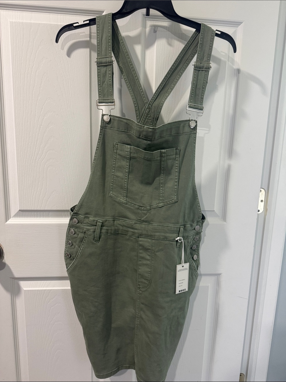 Judy Blue Olive Green Overall Dress Romper